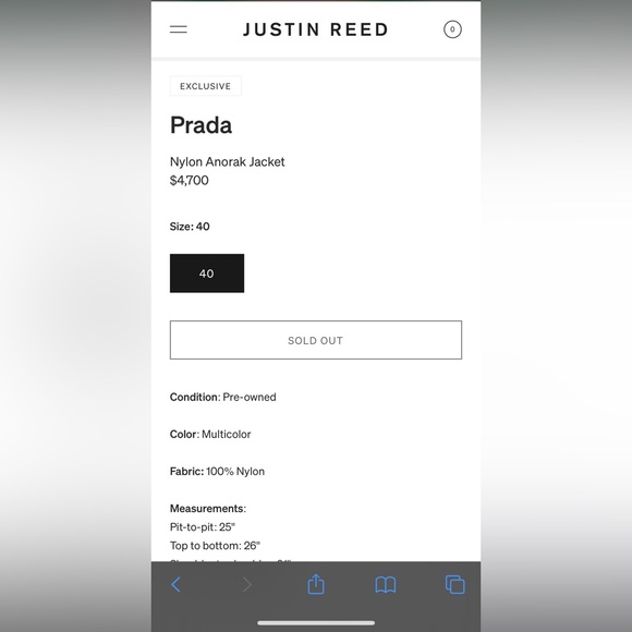 Exclusive Prada nylon anorak jacket. Pre-owned conditions with Tag on. - Picture 5 of 7